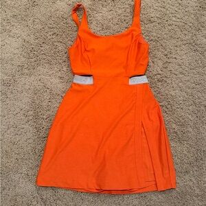 Outdoor Voices Orange Court Dress-NWOT - cutouts on size - slit in front size XS